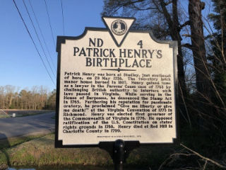 Historical Marker - 'Patrick Henry's Birthplace'