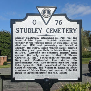 Historical Marker: Studley Cemetery